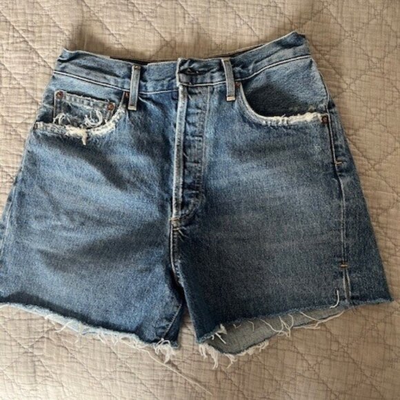 Agolde Dee High Rise Denim Shorts - Size 27 - Picture 2 of 6